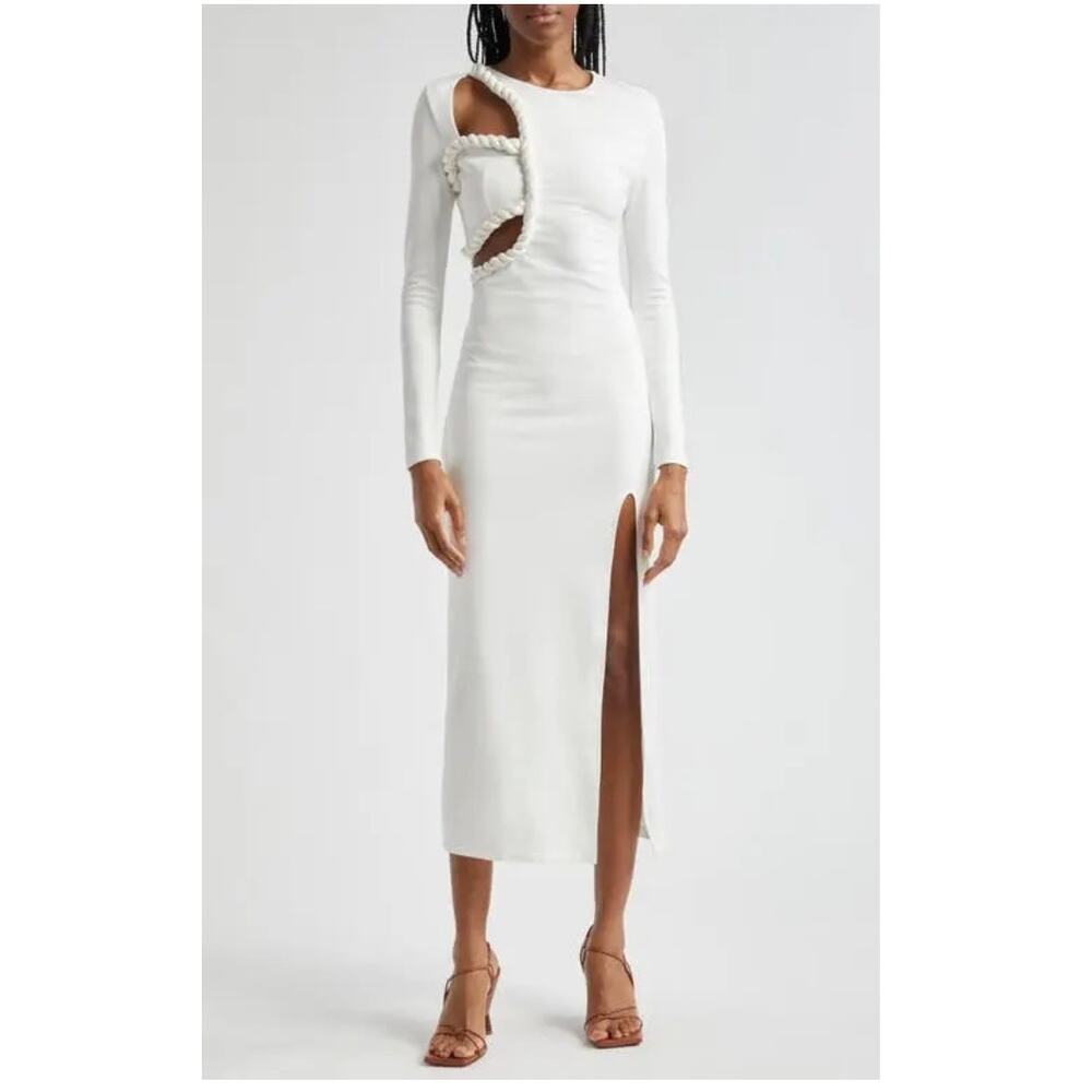 ELEXIAY Tife women’s Dress White 
size large (new) retail $325.00 - Picture 5 of 9